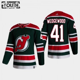 New Jersey Devils Trikot Scott Wedgewood 41 2020-21 Reverse Retro Authentic - Kinder